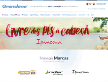 Tablet Screenshot of grendene.com.br